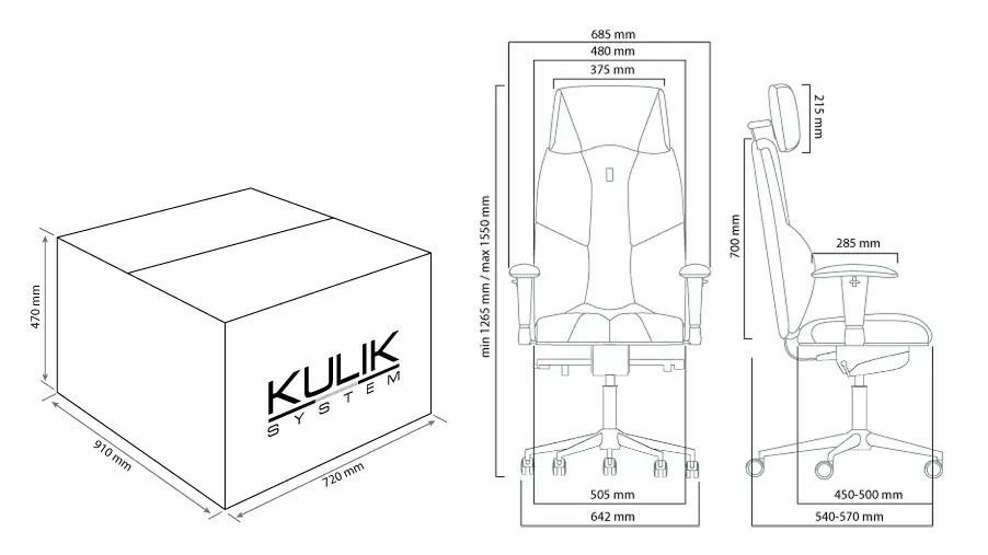  Ergonomischer Stuhl Kulik System Business Whisky