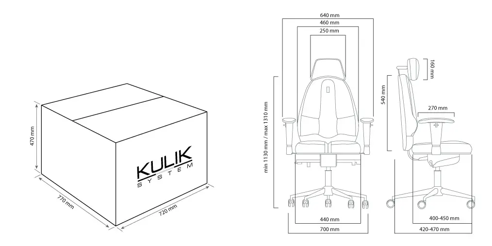  Ergonomischer Stuhl Kulik System Classic Blue
