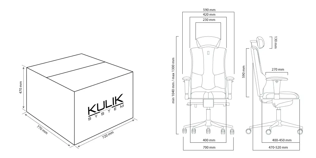  Ergonomischer Stuhl Kulik System Elegance Pink