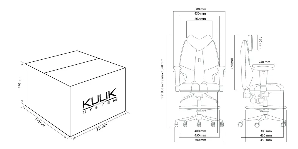  Ergonomischer Stuhl Kulik System Fly Sand