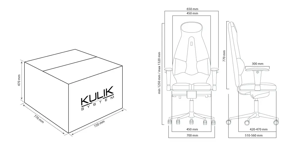  Ergonomischer Stuhl Kulik System Galaxy Blue