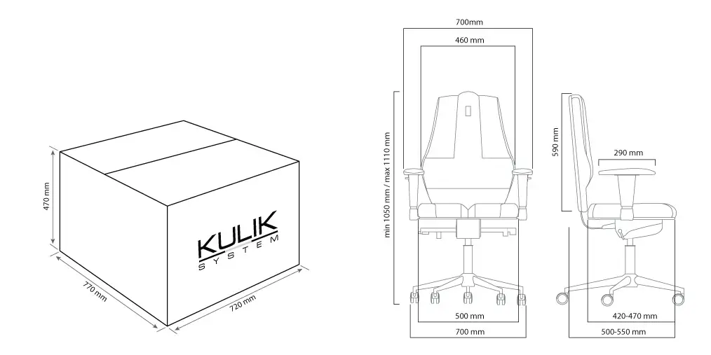  Ergonomischer Stuhl Kulik System Nano Silver