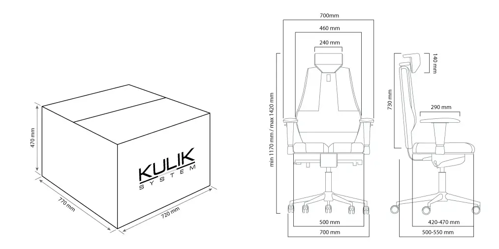  Ergonomischer Stuhl Kulik System Nano Violet