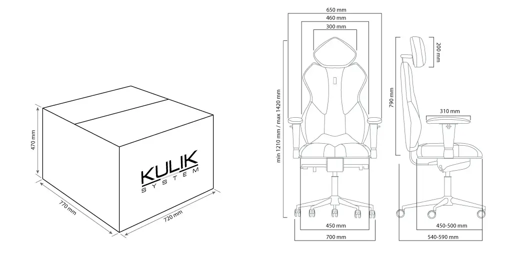  Ergonomischer Stuhl Kulik System Royal Caramel