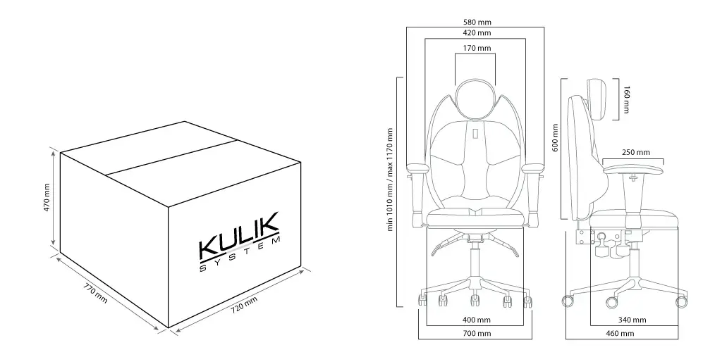  Ergonomischer Stuhl Kulik System Trio Sand