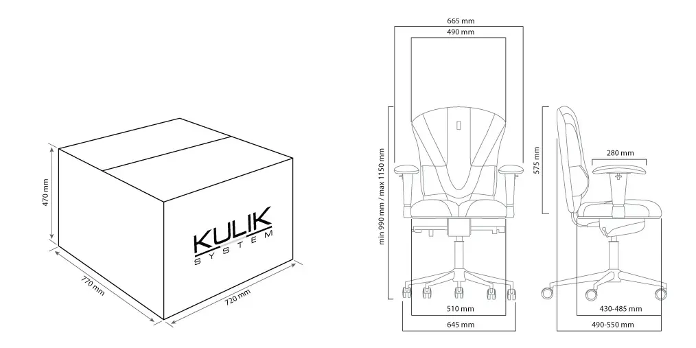  Ergonomischer Stuhl Kulik System Victory White